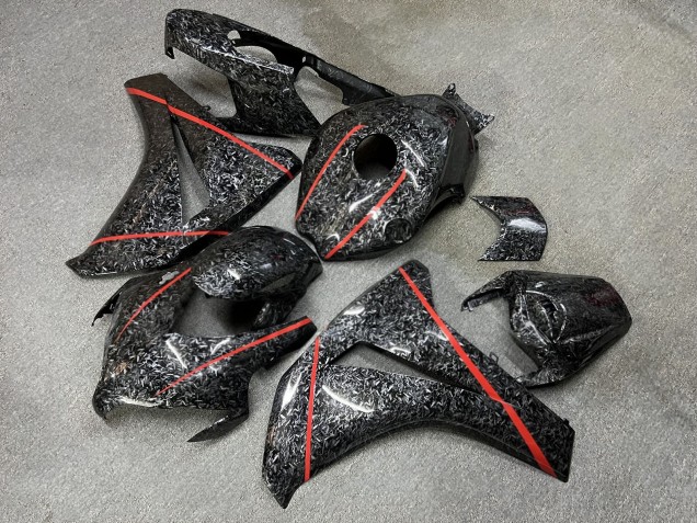Purchase 2008-2011 Forged Carbon Fiber Style Red Trim Honda CBR1000RR Motorcycle Fairings UK