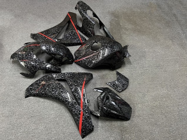 Purchase 2008-2011 Forged Carbon Fiber Style Red Trim Honda CBR1000RR Motorcycle Fairings UK