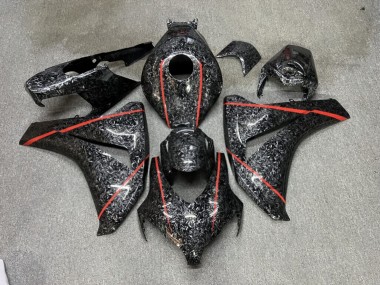 Purchase 2008-2011 Forged Carbon Fiber Style Red Trim Honda CBR1000RR Motorcycle Fairings UK