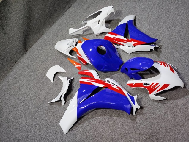 Purchase 2008-2011 Glossy White & Blue with Red Honda CBR1000RR Motorcycle Fairings UK