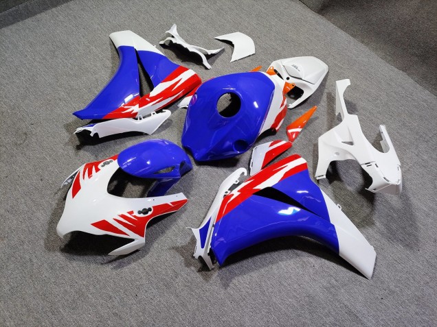 Purchase 2008-2011 Glossy White & Blue with Red Honda CBR1000RR Motorcycle Fairings UK