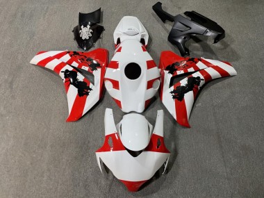 Purchase 2008-2011 Glossy White Red Samurai Honda CBR1000RR Motorcycle Fairings UK