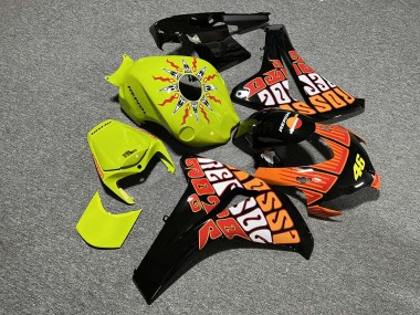 Purchase 2008-2011 Glossy Black Yellow Honda CBR1000RR Motorcycle Fairings UK