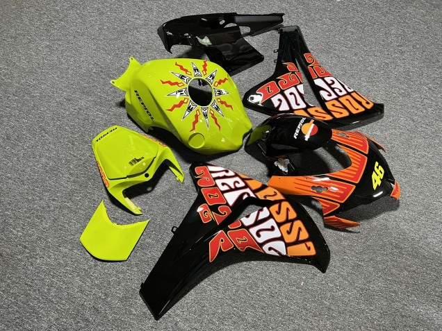 Purchase 2008-2011 Glossy Black Yellow Honda CBR1000RR Motorcycle Fairings UK