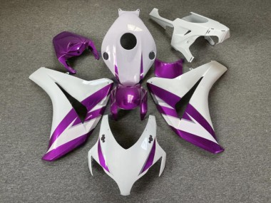 Purchase 2008-2011 Glossy White Purple Trim Honda CBR1000RR Motorcycle Fairings UK