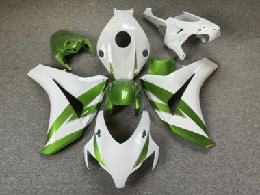 Purchase 2008-2011 Glossy White Green Trim Honda CBR1000RR Motorcycle Fairings UK