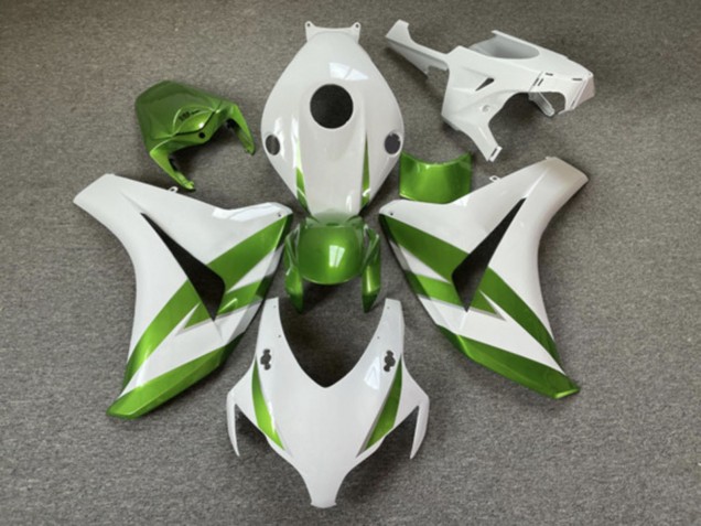 Purchase 2008-2011 Glossy White Green Trim Honda CBR1000RR Motorcycle Fairings UK