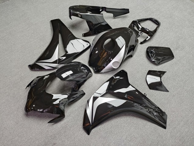 Purchase 2008-2011 Glossy Black & Silver Honda CBR1000RR Motorcycle Fairings UK