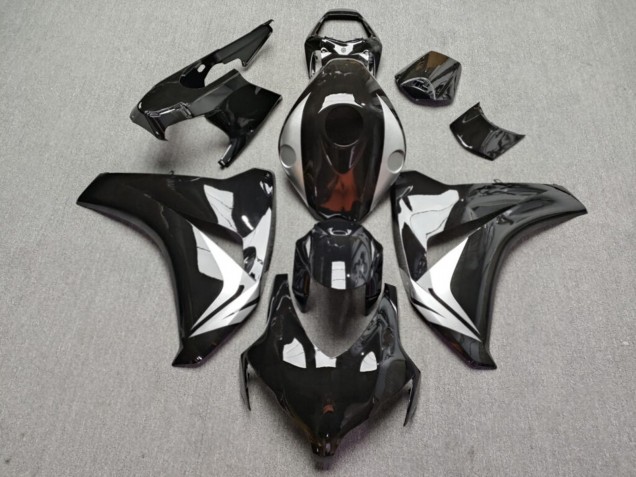 Purchase 2008-2011 Glossy Black & Silver Honda CBR1000RR Motorcycle Fairings UK
