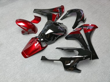 Purchase 2008-2011 Glossy Black with Metallic Red Honda CBR1000RR Motorcycle Fairings UK