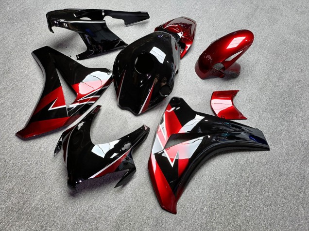 Purchase 2008-2011 Glossy Black with Metallic Red Honda CBR1000RR Motorcycle Fairings UK