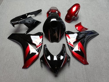 Purchase 2008-2011 Glossy Black with Metallic Red Honda CBR1000RR Motorcycle Fairings UK