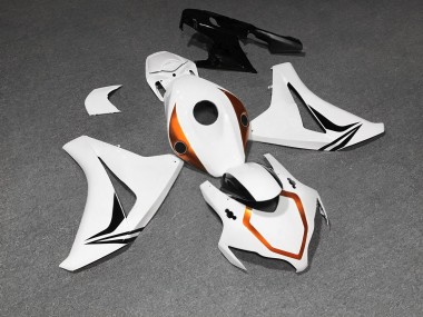 Purchase 2008-2011 Glossy White Burnt Orange Black Honda CBR1000RR Motorcycle Fairings UK