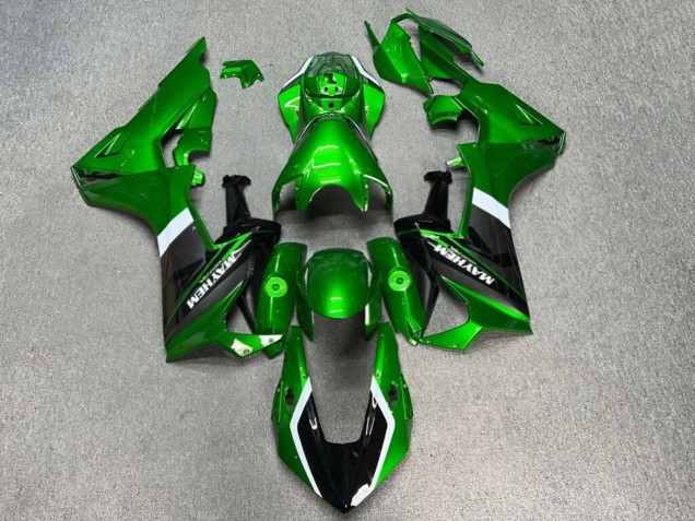 Purchase 2017-2024 Glossy Green & Black with White Honda CBR1000RR Motorcycle Fairings UK