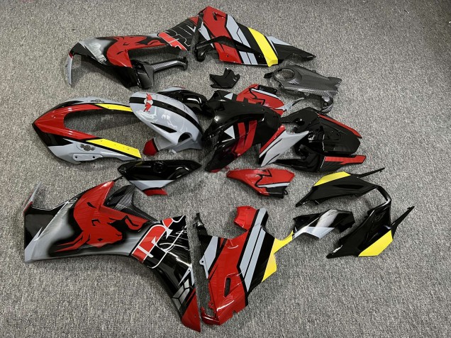 Purchase 2017-2024 Glossy Grey & Black with Yellow & Red Bull with Carbon Fiber Style Honda CBR1000RR Motorcycle Fairings UK