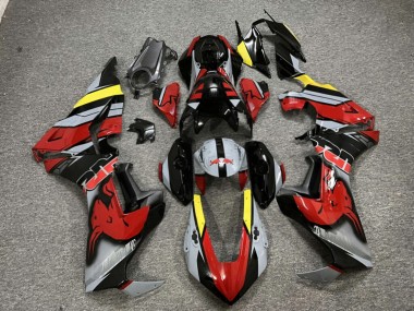 Purchase 2017-2024 Glossy Grey & Black with Yellow & Red Bull with Carbon Fiber Style Honda CBR1000RR Motorcycle Fairings UK