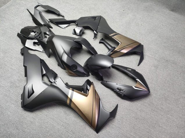 Purchase 2017-2024 Matte Black & Glossy Gold with White Honda CBR1000RR Motorcycle Fairings UK