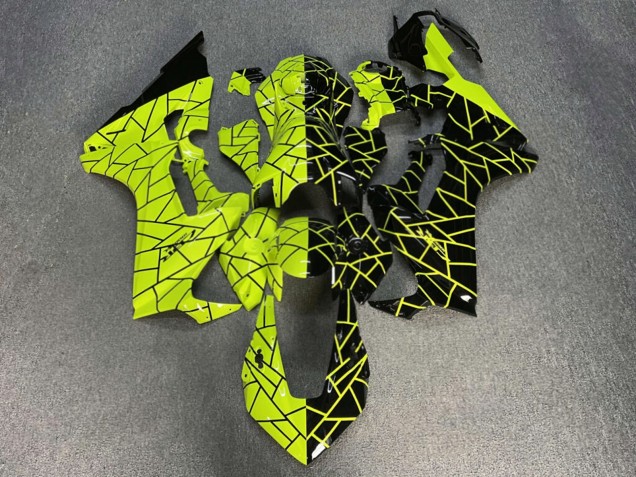 Purchase 2017-2024 Glossy Black & High Viz Yellow Split Honda CBR1000RR Motorcycle Fairings UK