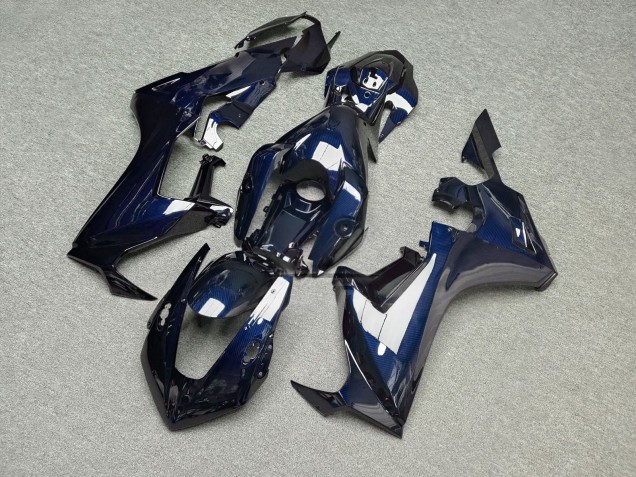 Purchase 2017-2024 Glossy Blue Carbon Fiber Style Honda CBR1000RR Motorcycle Fairings UK