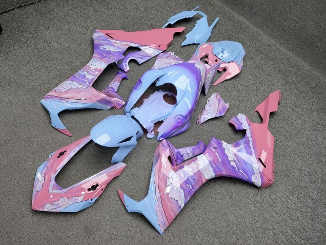 Purchase 2017-2024 Glossy Baby Pink Blue Sky Serenity Chameleon Honda CBR1000RR Motorcycle Fairings UK
