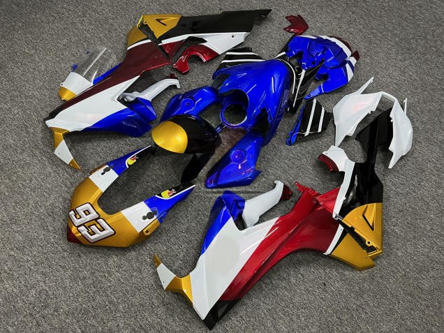 Purchase 2017-2024 Glossy White Blue Black Gold Honda CBR1000RR Motorcycle Fairings UK