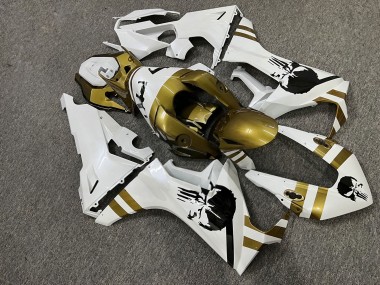 Purchase 2017-2024 Glossy Pearl White Gold Black Skull Honda CBR1000RR Motorcycle Fairings UK