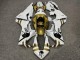 Purchase 2017-2024 Glossy Pearl White Gold Black Skull Honda CBR1000RR Motorcycle Fairings UK