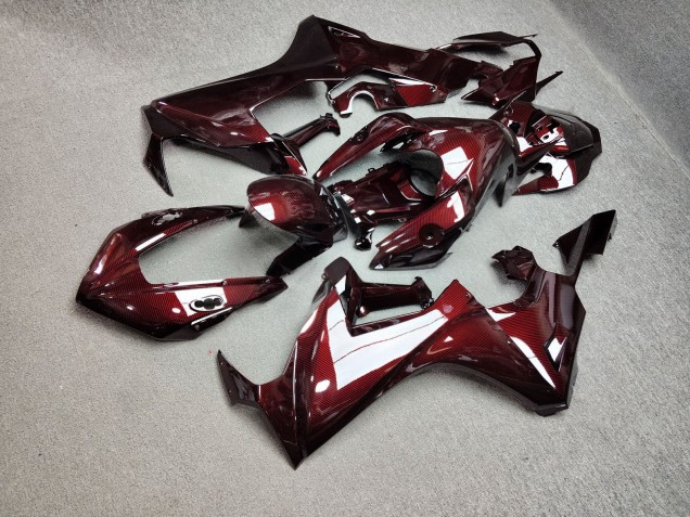 Purchase 2017-2024 Glossy Deep Red Carbon Fiber Style Honda CBR1000RR Motorcycle Fairings UK