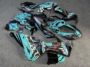 Purchase 2017-2024 Glossy Black Teal Monster Honda CBR1000RR Motorcycle Fairings UK