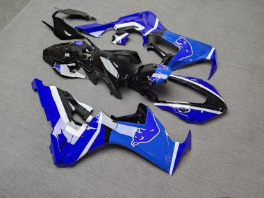 Purchase 2017-2024 Glossy Blue & Black with White Bull Honda CBR1000RR Motorcycle Fairings UK