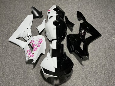 Purchase 2013-2026 Glossy Black & White with Pink Cherry Blossom Split Honda CBR600RR Motorcycle Fairings UK
