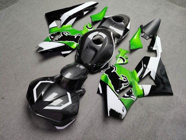 Purchase 2013-2026 Glossy Black White with Lime Green Carbon Fiber Style Bull Copy Honda CBR600RR Motorcycle Fairings UK