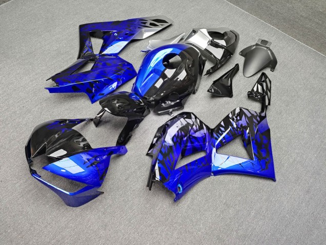 Purchase 2013-2026 Glossy Blue & Black with Silver Shattered Split Honda CBR600RR Motorcycle Fairings UK