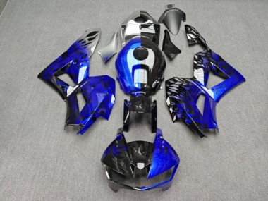 Purchase 2013-2026 Glossy Blue & Black with Silver Shattered Split Honda CBR600RR Motorcycle Fairings UK