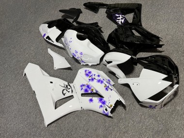 Purchase 2013-2026 Glossy Black White with Purple Cherry Blossom Split Honda CBR600RR Motorcycle Fairings UK