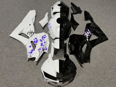 Purchase 2013-2026 Glossy Black White with Purple Cherry Blossom Split Honda CBR600RR Motorcycle Fairings UK