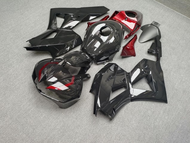 Purchase 2013-2026 Glossy Black Red Carbon Fiber Style Honda CBR600RR Motorcycle Fairings UK