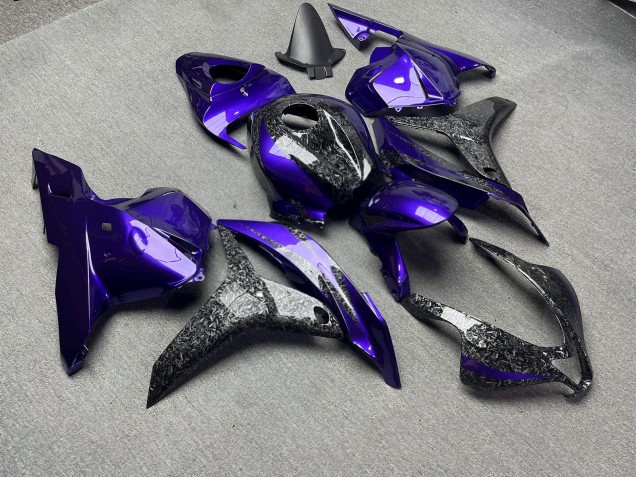 Purchase 2009-2012 Glossy Purple & Forged Carbon Fiber Style Honda CBR600RR Motorcycle Fairings UK