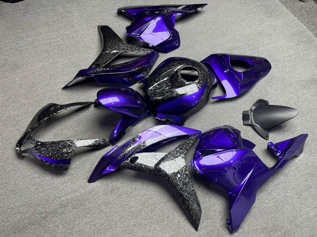Purchase 2009-2012 Glossy Purple & Forged Carbon Fiber Style Honda CBR600RR Motorcycle Fairings UK
