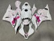 Purchase 2009-2012 Glossy White & Pink Pattern Honda CBR600RR Motorcycle Fairings UK