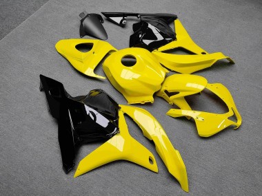 Purchase 2009-2012 Glossy Pearl Yellow & Black Honda CBR600RR Motorcycle Fairings UK