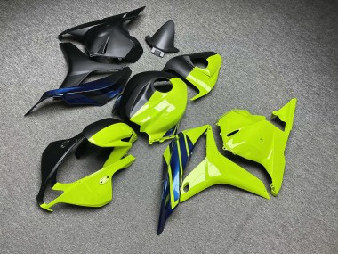 Purchase 2009-2012 Glossy High Vis Yellow Matte Black Split Blue Honda CBR600RR Motorcycle Fairings UK