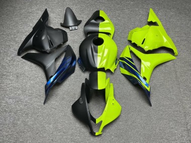 Purchase 2009-2012 Glossy High Vis Yellow Matte Black Split Blue Honda CBR600RR Motorcycle Fairings UK