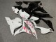 Purchase 2009-2012 Glossy Black White with Pink Cherry Blossom Split Honda CBR600RR Motorcycle Fairings UK