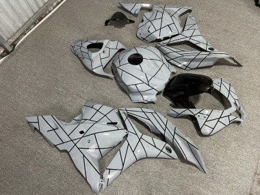 Purchase 2009-2012 Glossy Nardo Grey with Black Pattern Honda CBR600RR Motorcycle Fairings UK