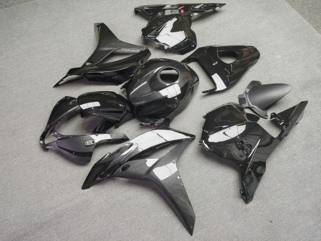Purchase 2009-2012 Glossy Black Carbon Fiber Style Honda CBR600RR Motorcycle Fairings UK