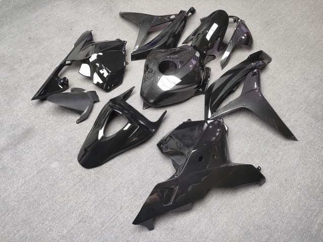 Purchase 2009-2012 Glossy Black Carbon Fiber Style Honda CBR600RR Motorcycle Fairings UK