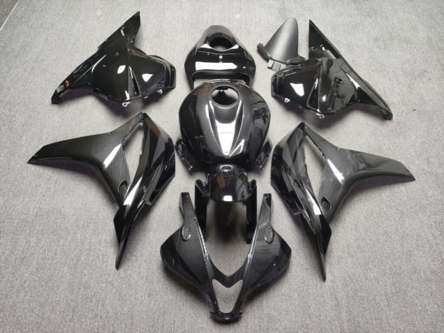 Purchase 2009-2012 Glossy Black Carbon Fiber Style Honda CBR600RR Motorcycle Fairings UK