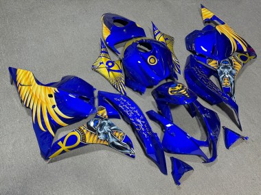 Purchase 2009-2012 Royal Blue with Gold Accents Honda CBR600RR Motorcycle Fairings UK