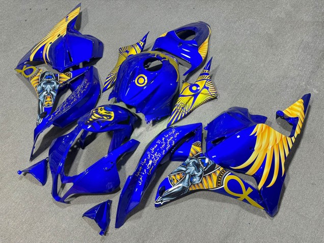 Purchase 2009-2012 Royal Blue with Gold Accents Honda CBR600RR Motorcycle Fairings UK